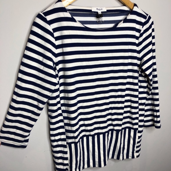 Madewell Tops - 4/$25🛍MADEWELL 3/4 Sleeve Navy & White Stripe Top